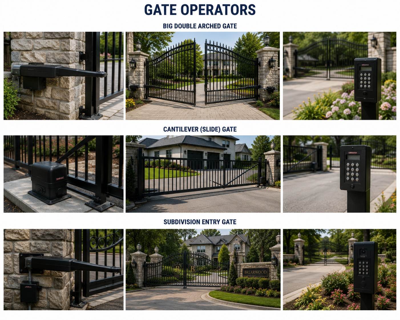 Automatic gate operators and entry gates we install — BnR Home Solutions, North-Central Indiana
