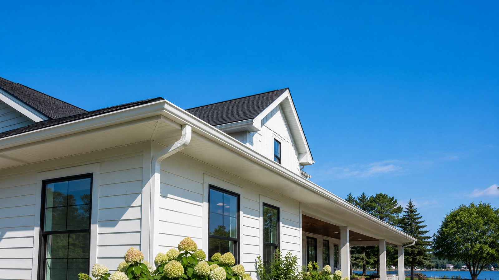 Seamless gutters and downspouts installed by BnR Home Solutions in North-Central Indiana