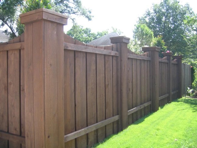 Custom wood privacy fence built by BnR Home Solutions in North-Central Indiana